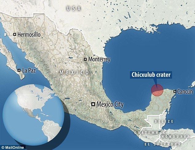 Chicxulub crater Chicxulub crater off Mexico39s Yucatan Peninsula drilled to study