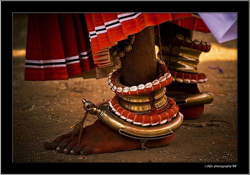 Chilambu Chilambu brass anklets worn by Theyyam performer