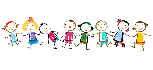 Children Hand in Hand Children hand in hand clipart collection
