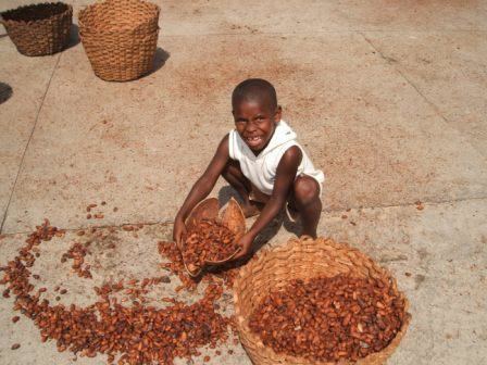 Children in cocoa production