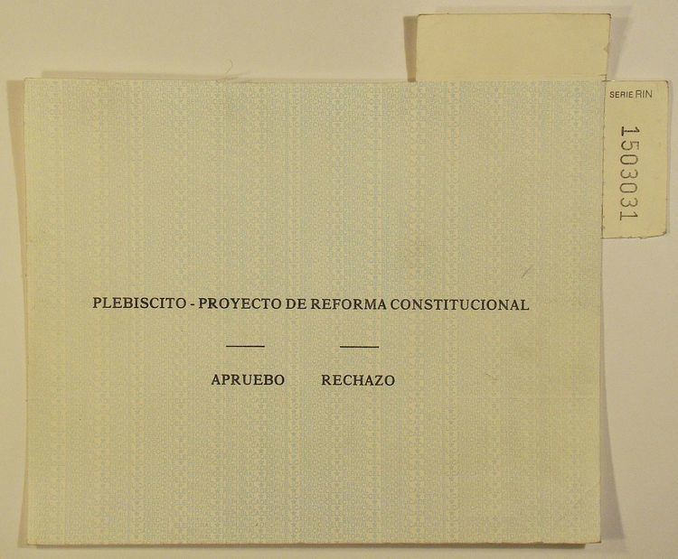 Chilean constitutional referendum, 1989