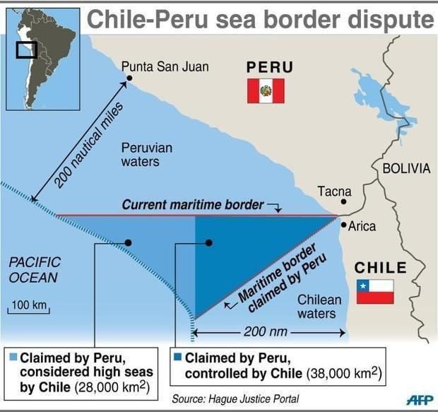 Chilean–Peruvian maritime dispute wwwunfalumniorgwpcontentuploads201402Map1jpg