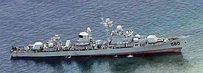 Chinese frigate Dongguan httpsuploadwikimediaorgwikipediacommonsthu