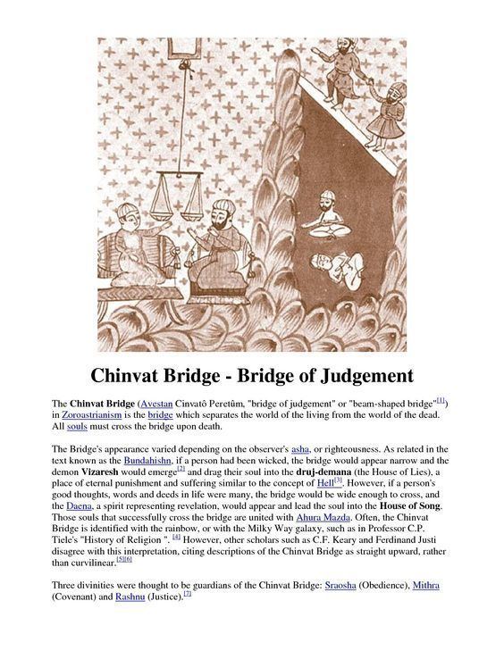 Chinvat Bridge Heavens Bridges and To heaven on Pinterest