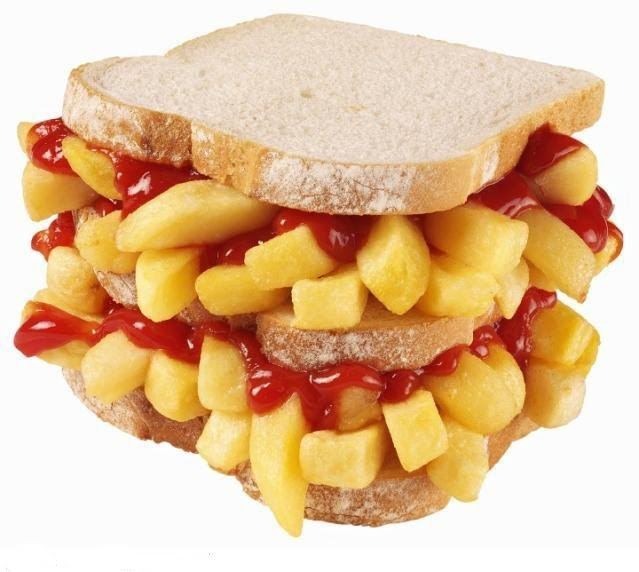 Chip butty Making Strange British Oddities Behold the Chip Butty