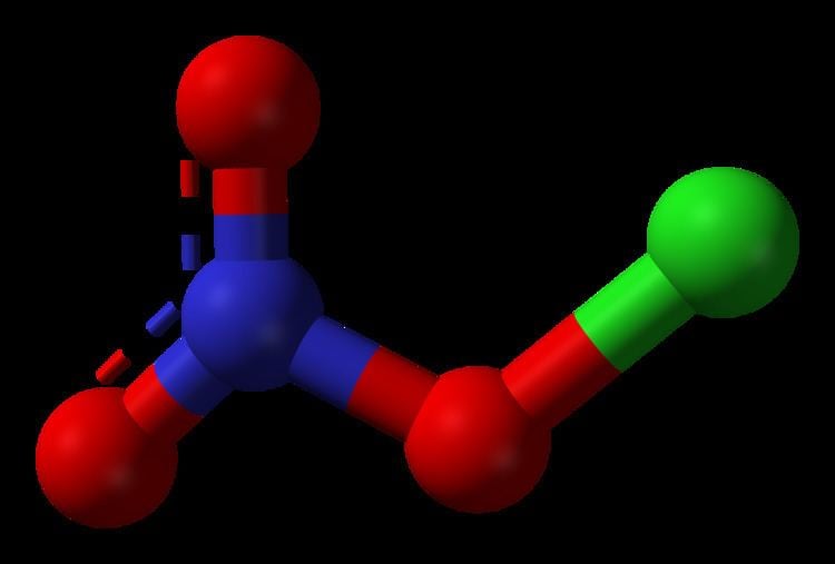 Chlorine nitrate FileChlorinenitrate3Dballspng Wikimedia Commons