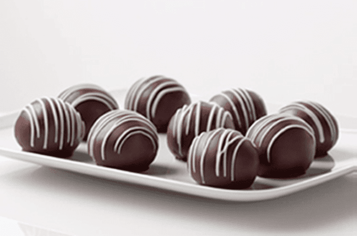 Chocolate balls Triple Chocolate Cookie Balls Recipe Round Chocolate Molds