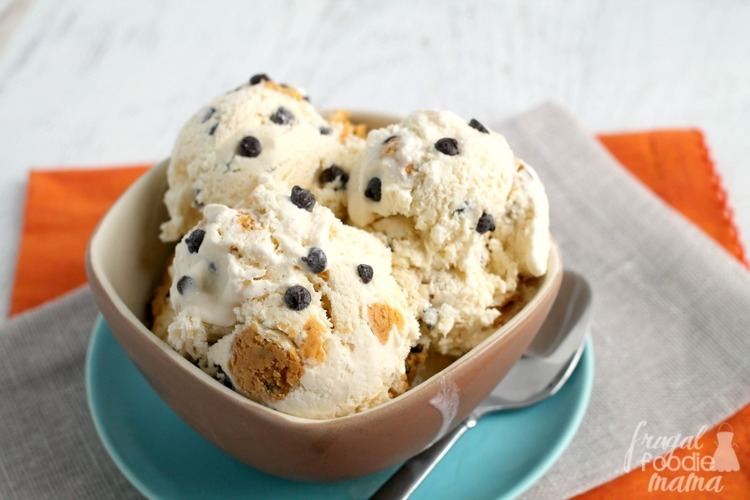 Chocolate chip cookie dough ice cream Frugal Foodie Mama Chocolate Chip Pumpkin Cookie Dough Ice Cream