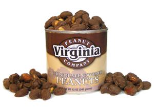 Chocolate-coated peanut Chocolate Covered Peanuts from the Virginia Peanut Company