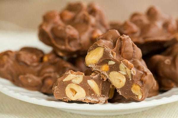 Chocolate-coated peanut CrockPot ChocolateCovered Peanut Clusters