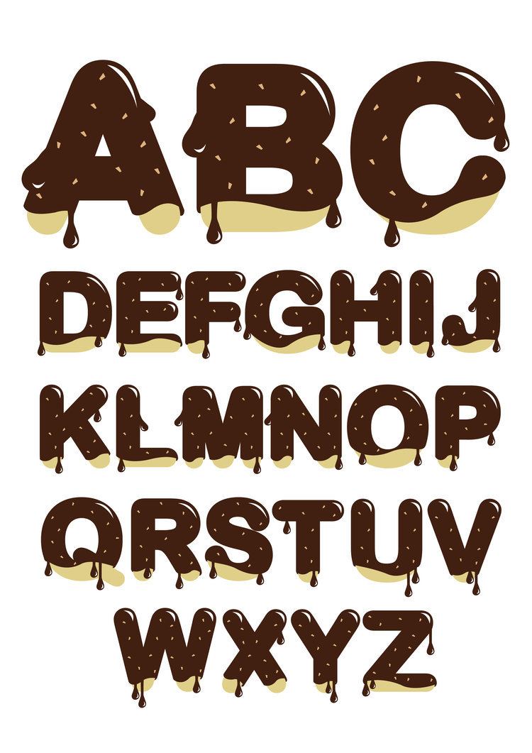Chocolate letter Chocolate letters vector Free Vector 4Vector