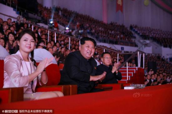 Chongbong Band North Korea39s Kim watches performance of Chongbong Band with wife