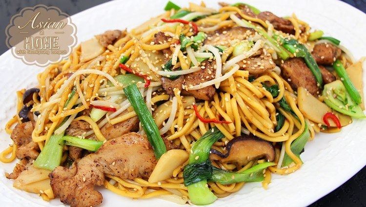 Chow mein Asian at Home Easy Chicken Chow Mein YouTube