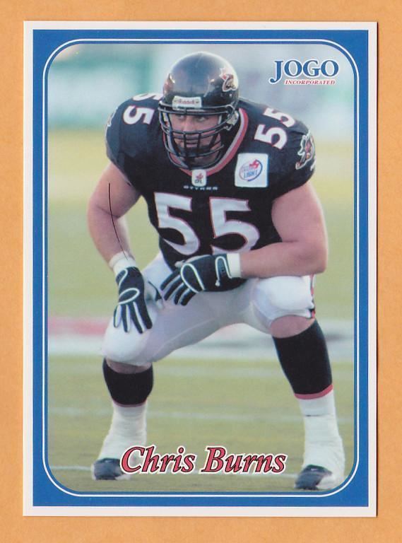 Chris Burns (Canadian football) Chris Burns CFL card 2003 Jogo 37 Ottawa Renegades Portland State