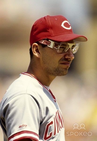 Chris Sabo was the Rookie-of-the-Year winning third baseman for the  Cincinnati Reds from 1988-93, famed for his nerdy/cool prescription sport  goggles; Sabotabby is the unofficial black cat mascot of the Industrial  Workers