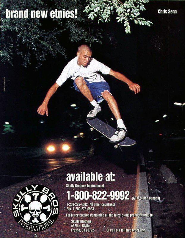 Chris Senn (skateboarder) Skully Bros Mail Order Chris Senn Ad 1993 Skately Library