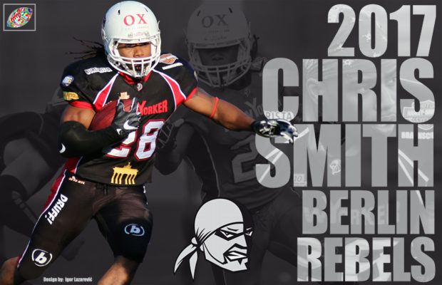 Chris Smith (running back) Dutch RB Chris Smith signs with Germanys Berlin Rebels American
