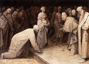 Christ and the Woman Taken in Adultery (Bruegel) httpsuploadwikimediaorgwikipediacommonsthu