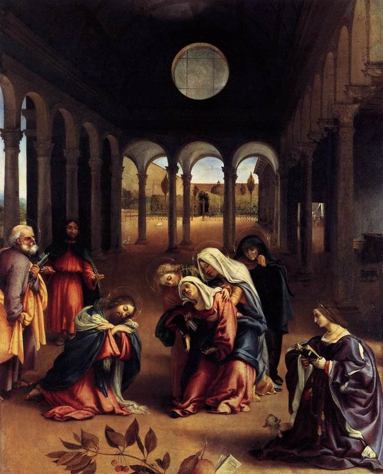Christ taking leave of his Mother Christ Taking Leave of his Mother by LOTTO Lorenzo
