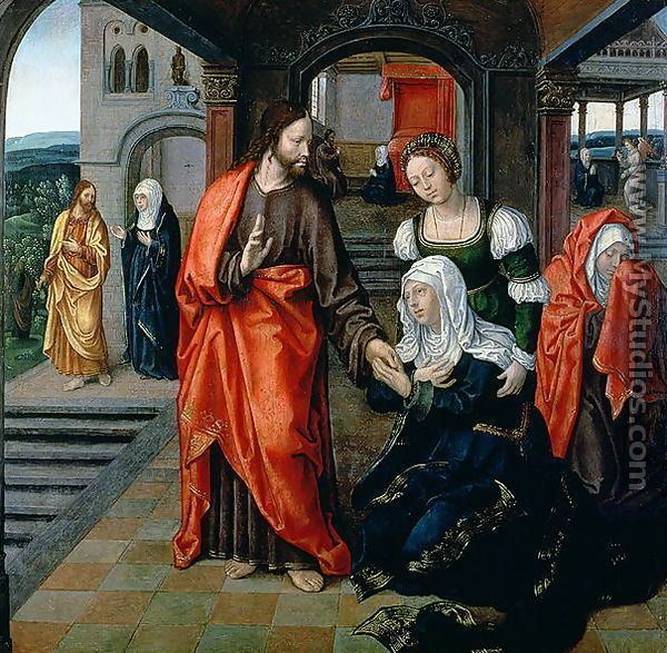 Christ taking leave of his Mother Christ taking Leave of his Mother by Jan van II Coninxloo