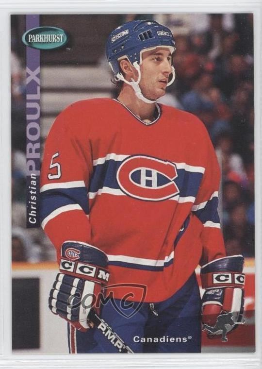 Christian Proulx 199495 Parkhurst 121 Christian Proulx Montreal Canadiens RC Rookie