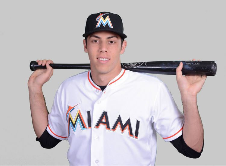 Christian Yelich Miami Marlins Outfielder Christian Yelich branches off