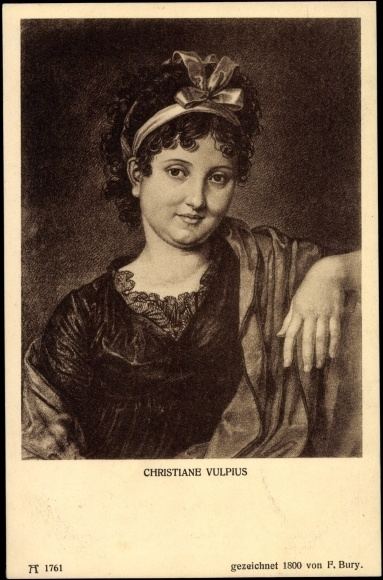 Christiane Vulpius Knstler Ansichtskarte Postkarte Goethes Ehefrau