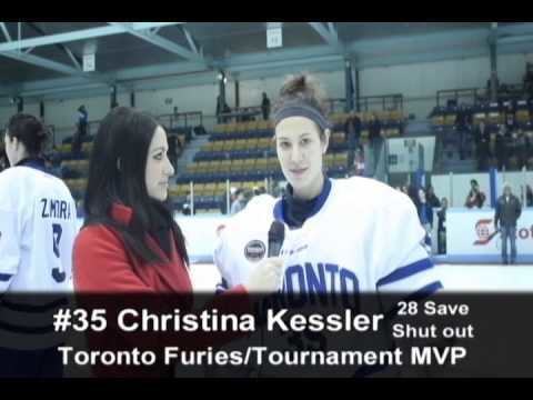 Christina Kessler CWHL 2014 Clarkson Cup Championship Game Postgame with Christina