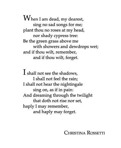 echo poem by christina rossetti