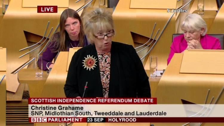 Christine Grahame Christine Grahame speech to Scottish Parliament on 23rd September