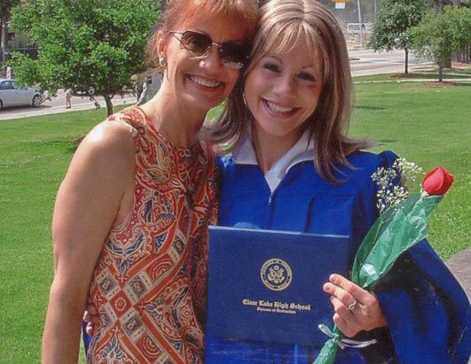 Christine Paolilla with mom Lori Paolilla at her graduation