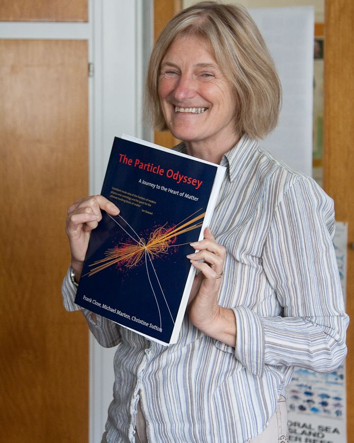 Christine Sutton Dr Christine Sutton our CERN Tour Guide with her book The