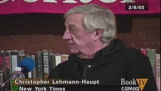 Christopher Lehmann-Haupt Christopher LehmannHaupt CSPANorg