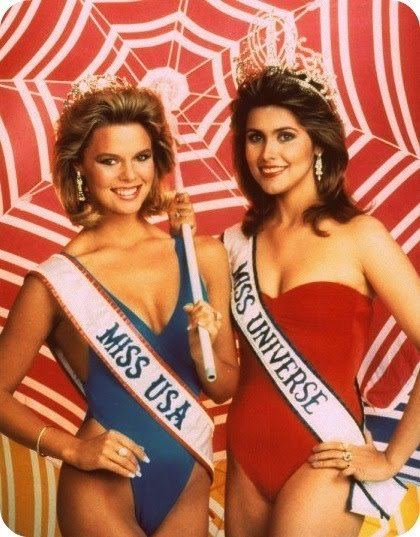 Christy Fichtner Miss USA Christy Fichtner and Miss Universe 1985 Deborah Carthy