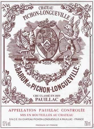 Château Pichon Longueville Baron cachewinecomlabels86814djpg