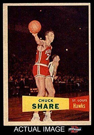 Chuck Share Amazoncom 1957 Topps 61 Chuck Share St Louis Hawks Basketball