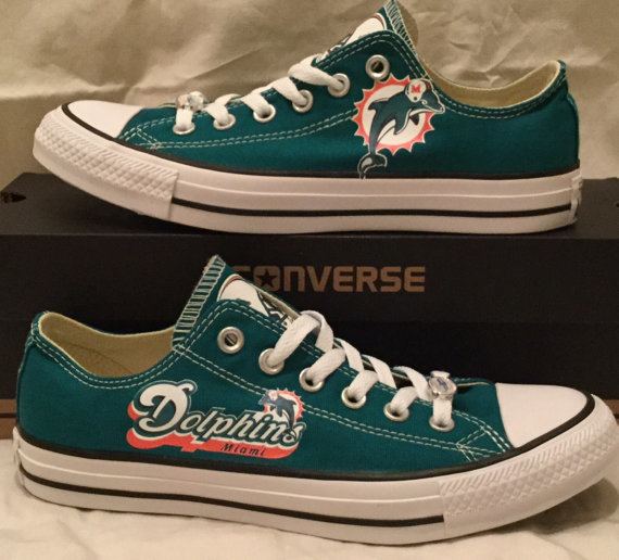 Chuck Taylor (American football) Miami Dolphins Converse Chuck Taylor Sneakers NFL by PimpMyKickz