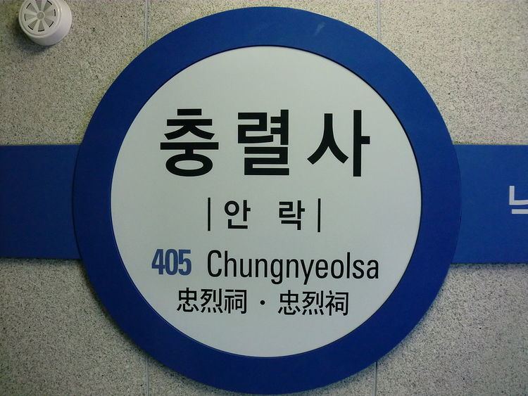 Chungnyeolsa Station