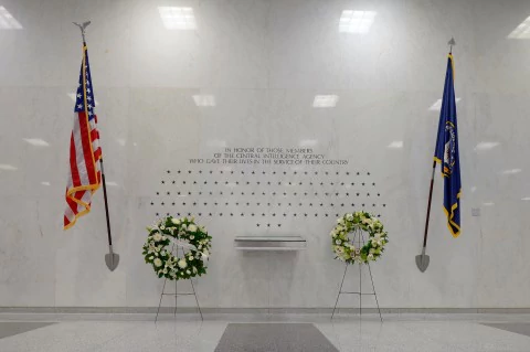 CIA Memorial Wall CIA39s Memorial Wall for fallen operatives is shaped by a Northern