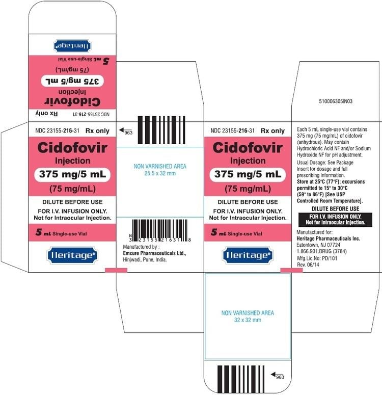 Cidofovir Cidofovir Injection FDA prescribing information side effects and uses