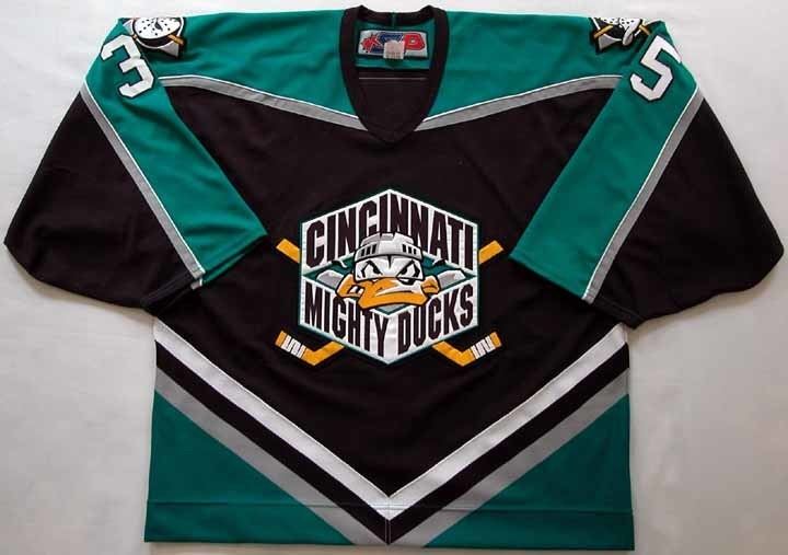 Cincinnati Mighty Ducks 200039s Iilya Bryzgalov Cincinnati Mighty Ducks Game Worn Jersey