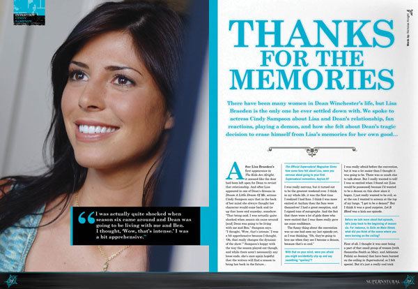 Cindy Sampson Thanks for the Memories News amp Features Supernatural