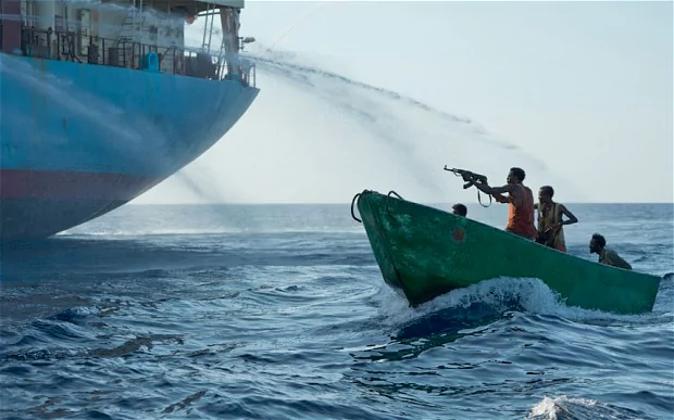 Cinema of Somalia movie scenes Pirates attack in a scene from Captain Phillips starring Tom Hanks