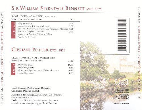 Cipriani Potter William Sterndale Bennett Symphony in G minor Op 43 Cipriani