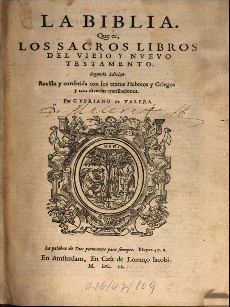 Cipriano de Valera Biblia de Cipriano de Valera 1602 rosariofatima