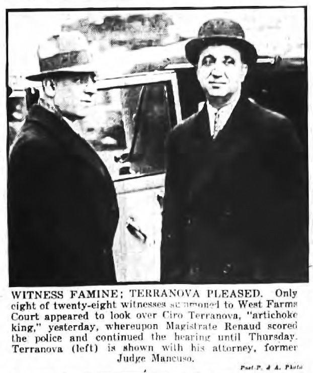 Ciro Terranova Ciro with his attorney New York Evening Post Jan 21