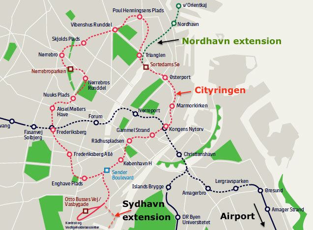City Circle Line Copenhagen advances Cityringen extensions