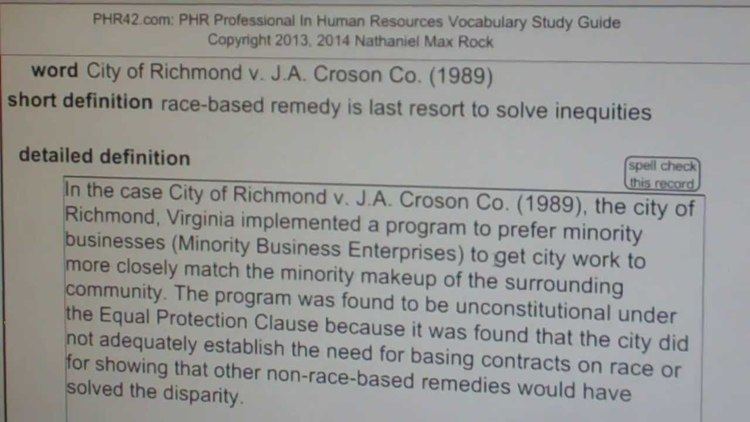 City of Richmond v. J.A. Croson Co. httpsiytimgcomviTm4SSHixboUmaxresdefaultjpg