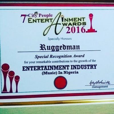 City People Entertainment Awards Ruggedman Veteran rapper honoured at the City People Entertainment