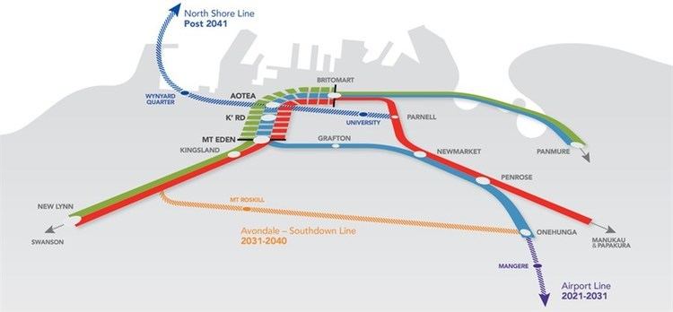 City Rail Link City Rail Link route